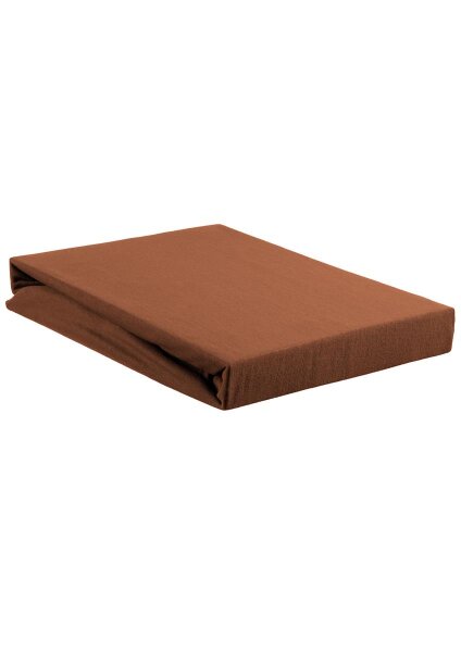 Beddinhouse Jersey Spannbettlaken , Baumwolle 160 Td Terra 70/80/ /210 70/80/ /210 cm Steghöhe: 10 cm 1 Topper