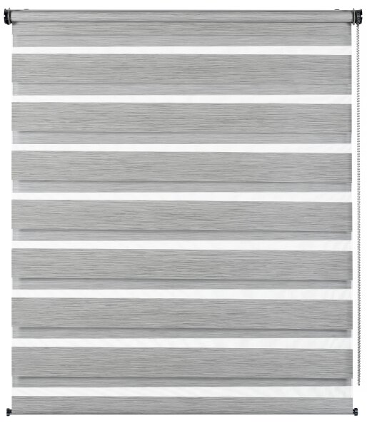 Gardinia Doppelrollo de luxe grau-melange 100 x 180 grau-melange
