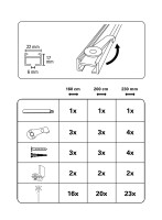 Gardinia Aluminium-Vorhangschienen Set 1-Lauf LUNA weiß weiß 160 cm