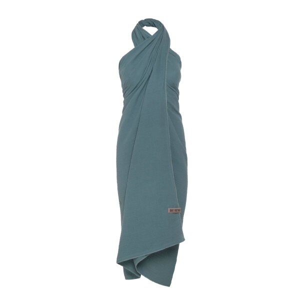 Knit Factory Liv Pareo 180x130 cm Glatt Stonegreen