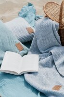Knit Factory Liv Pareo 180x130 cm Glatt Stonegreen