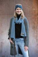 Knit Factory June Schal 200x50 cm Glatt Grau