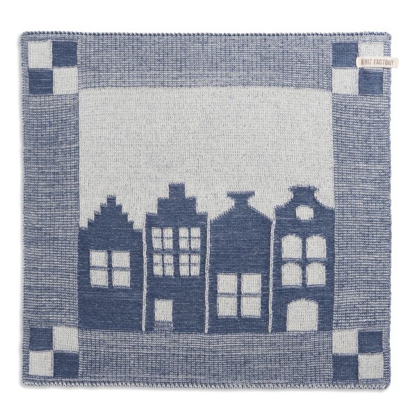 Knit Factory House Küchenhandtuch 50x50 cm Holland Beige Dunkelblau