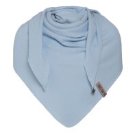 Knit Factory Liv DreiecksSchal 190x85 cm Glatt Hellblau