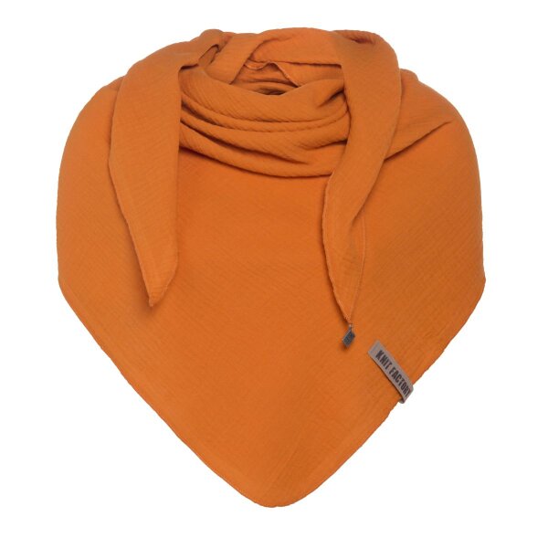Knit Factory Liv DreiecksSchal 190x85 cm Glatt Orange