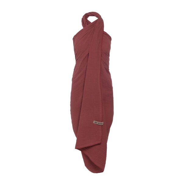Knit Factory Liv Pareo 180x130 cm Glatt Rot