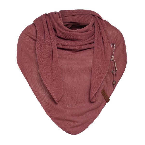 Knit Factory Lola DreiecksSchal 190x85 cm Glatt Rot