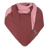 Knit Factory Fay DreiecksSchal 190x85 cm Glatt Rot Rosa
