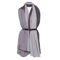 Knit Factory Fay Pareo 180x130 cm Glatt Anthrazit Grau