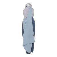 Knit Factory Fay Pareo 180x130 cm Glatt Dunkelblau Hellblau