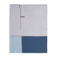 Knit Factory Fay Pareo 180x130 cm Glatt Dunkelblau Hellblau