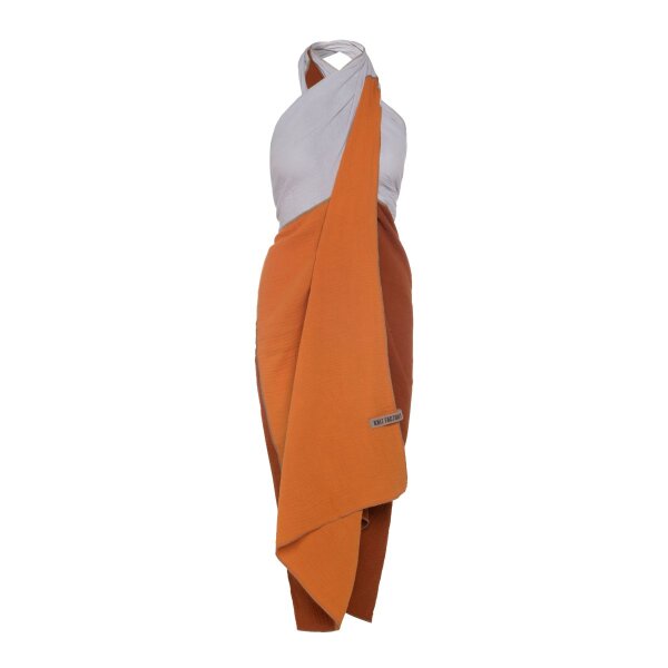 Knit Factory Fay Pareo 180x130 cm Glatt Orange Rot
