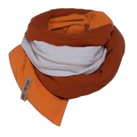 Knit Factory Fay Pareo 180x130 cm Glatt Orange Rot
