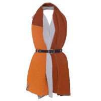 Knit Factory Fay Pareo 180x130 cm Glatt Orange Rot