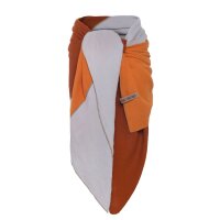 Knit Factory Fay Pareo 180x130 cm Glatt Orange Rot