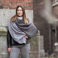 Knit Factory Fay Pareo 180x130 cm Glatt Orange Rot
