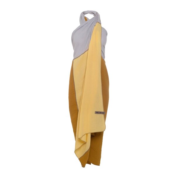 Knit Factory Fay Pareo 180x130 cm Glatt Gelb
