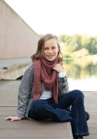 Knit Factory Coco DreiecksSchal 140x60 cm Glatt Rot