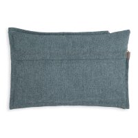 Knit Factory Imre Kissen 60x40 cm Glatt Dunkelblau