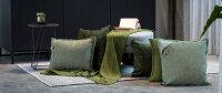 Knit Factory Imre Kissen 60x40 cm Glatt Dunkelblau