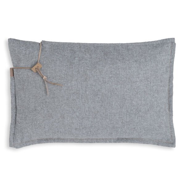 Knit Factory Imre Kissen 60x40 cm Glatt Grau