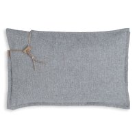 Knit Factory Imre Kissen 60x40 cm Glatt Grau