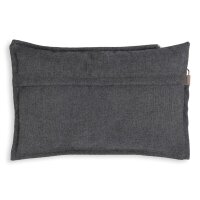 Knit Factory Imre Kissen 60x40 cm Glatt Anthrazit