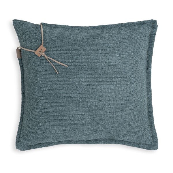 Knit Factory Imre Kissen 50x50 cm Glatt Dunkelblau