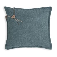 Knit Factory Imre Kissen 50x50 cm Glatt Dunkelblau