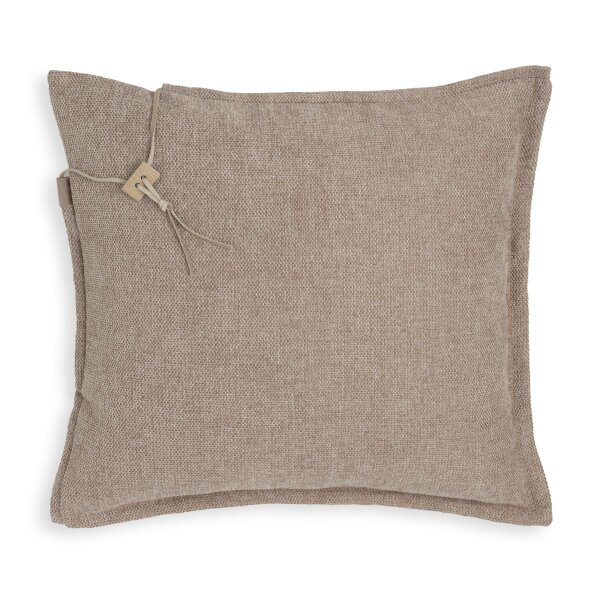 Knit Factory Imre Kissen 50x50 cm Glatt Beige