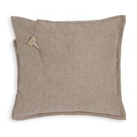 Knit Factory Imre Kissen 50x50 cm Glatt Beige
