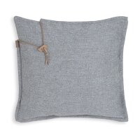 Knit Factory Imre Kissen 50x50 cm Glatt Grau