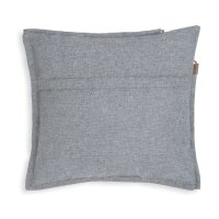 Knit Factory Imre Kissen 50x50 cm Glatt Grau