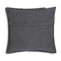 Knit Factory Imre Kissen 50x50 cm Glatt Anthrazit