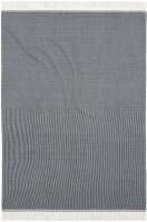 Biederlack Plaid Franse 130 x 170 cm Lines dark grey