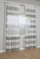 Gardinia Schlaufenschal, Webstreifen silbergrau 140 x 245