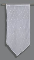 Gardinia Fensterdekoration, Voile mit Silberdruck weiß 60 x 120