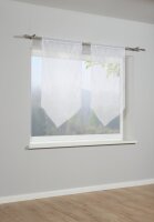 Gardinia Fensterdekoration, Voile mit Silberdruck weiß 60 x 120