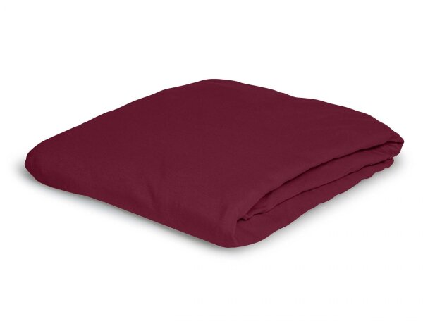 Irisette Kuschel-Jersey Spannbetttuch Vesuv 0012 rubin 100 x 200 cm + 90-100 x 200 cm
