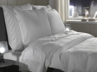 Heckett and Lane Bettwäsche Banda 1 Bettwäsche 240x220cm mit 2 Kopfkissen 60x70cm 100% Baumwolle Mako-Satin White