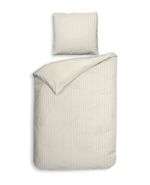 Heckett and Lane Mako Satin Banda BW 135 Off-White Striped Off-white