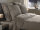 Heckett and Lane Mako Satin Banda BW 155 Taupe Grey Striped Taupe-Grey