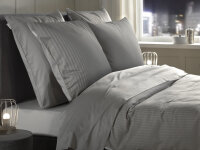Heckett and Lane Bettwäsche Banda 1 Bettwäsche 240x220cm mit 2 Kopfkissen 60x70cm 100% Baumwolle Mako-Satin Glacier Grey