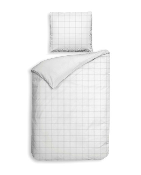 Heckett and Lane Mako Satin Diamante Bettwäsche 135 White Other White 1 Bettbezug 135x200cm + 1 Kissenbezug 80x80cm