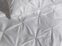 Yellow Mako Satin Nova Bettwäsche 155 White Uni White 1 Bettbezug 155x220cm + 1 Kissenbezug 80x80cm