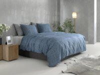 Zo!Home  Lino Bettwäsche 135 Urban Blue Uni...
