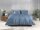 Zo!Home  Lino Bettwäsche 135 Urban Blue Uni Urban-Blue 1 Bettbezug 135x200cm + 1 Kissenbezug 80x80cm