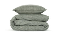 Zo!Home  Lino Bettwäsche 200 Army Green Uni Army-Green 1 Bettbezug 200x200cm + 2 Kissenbezug 80x80cm