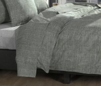 Zo!Home Bettwäsche Lino 1 Bettwäsche 240x220cm + 2 Kopfkissen 60x70cm 100% Baumwolle Army Green