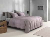 Zo!Home  Lino Bettwäsche 155 Purple Uni Purple 1 Bettbezug 155x220cm + 1 Kissenbezug 80x80cm